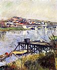 Gustave Caillebotte Canvas Paintings - The Argenteuil Bridge